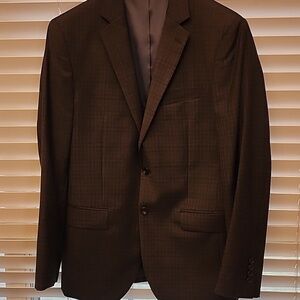 Egata Slim Fit Jacket 38 R Blue check with rust accents